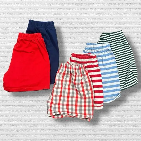 Baby Boys Shorts Lot 18–24M & 2T Stripes Gingham Solid Play/Good Summer Daycare - Picture 2 of 4